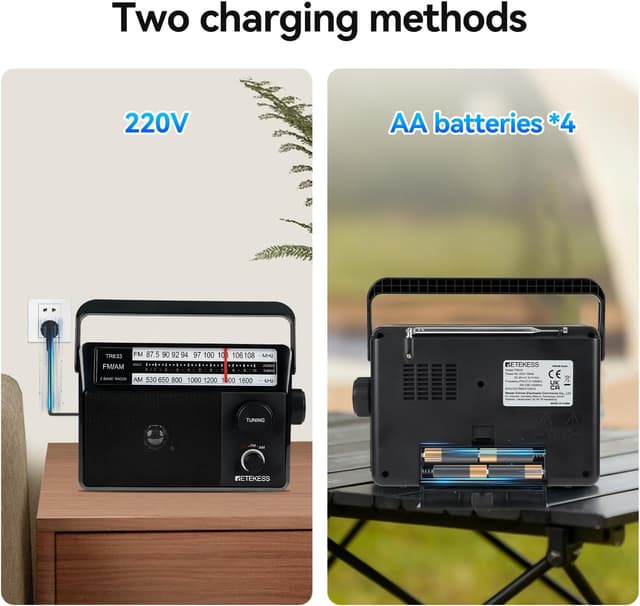 Thumbnail 2 de Retekess TR633 radio portatile AM/FM con jack per cuffie