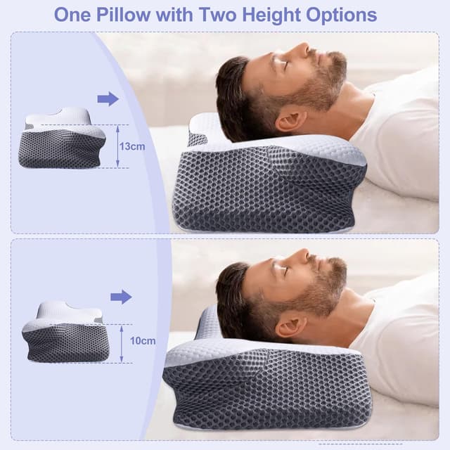 Thumbnail 3 de YunNasi Almohada Ergonómica Cervical Viscoelástica para Dormir 😴