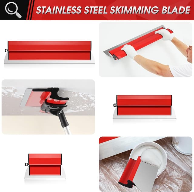 Thumbnail 3 de suokoun Drywall Skimming Spatula Set with Extension Handle