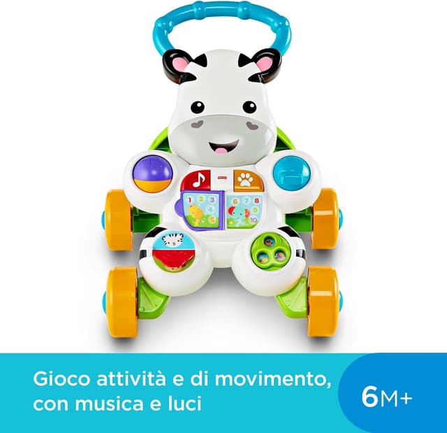 Detalle 2 de Fisher-Price Zebra Primi Passi spingibile 6 mesi