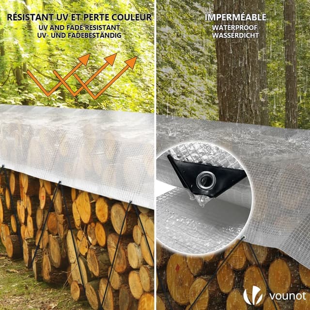 Detalle de VOUNOT bâche polyéthylène 180 g/m² 3x5 m