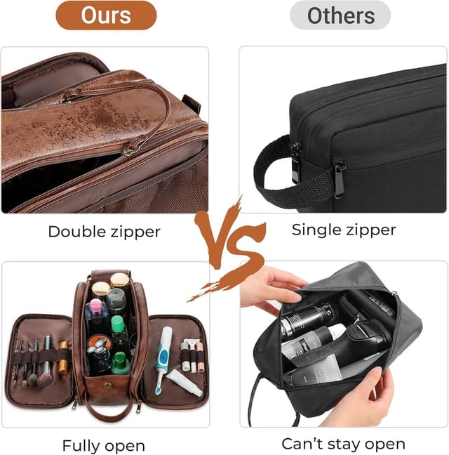 Detalle 2 de Elviros PU leather toiletry bag for men