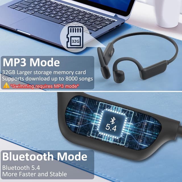 Thumbnail 3 de MARLALL LiteSurge Bone Conduction Headphones 32GB