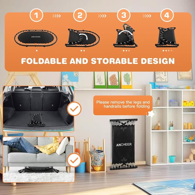 Thumbnail 5 de ANCHEER 56" Double Mini Trampoline