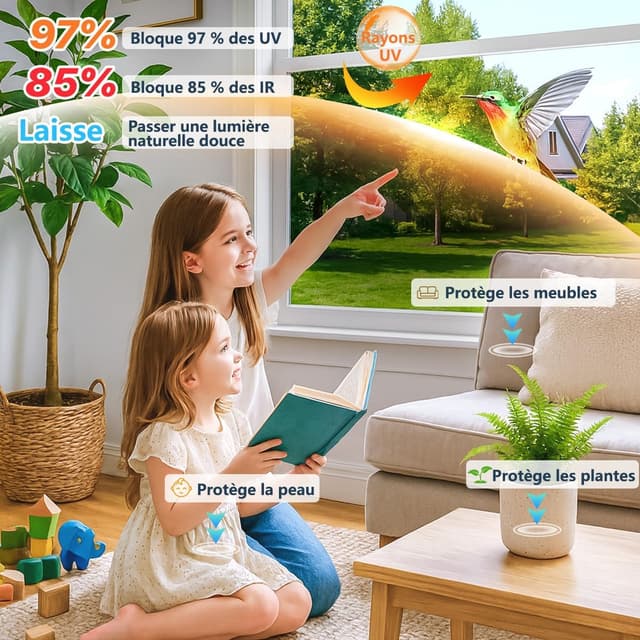 Detalle de Zindoo Film fenêtre anti-regard 75x400 cm