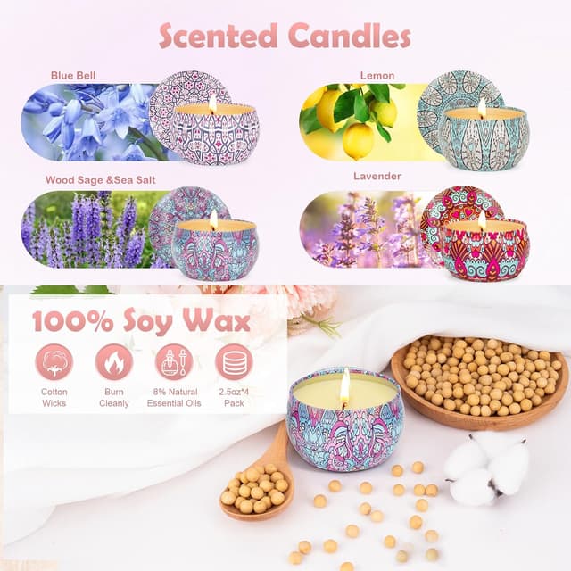 Thumbnail 1 de Set regalo mujer 12 piezas con cremas y velas