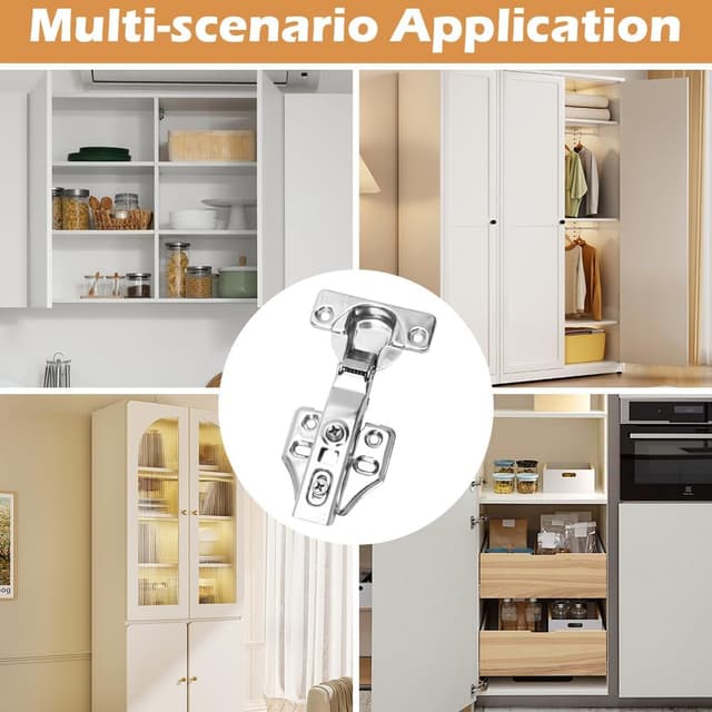 Detalle 2 de Umllpet 10er-Set Scharniere für Eckanschlag mit Softclose – 110° Öffnungswinkel