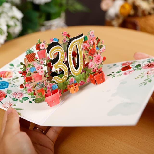Thumbnail 4 de 3D Pop-Up Karte 30 Jubiläum Rosenkranz