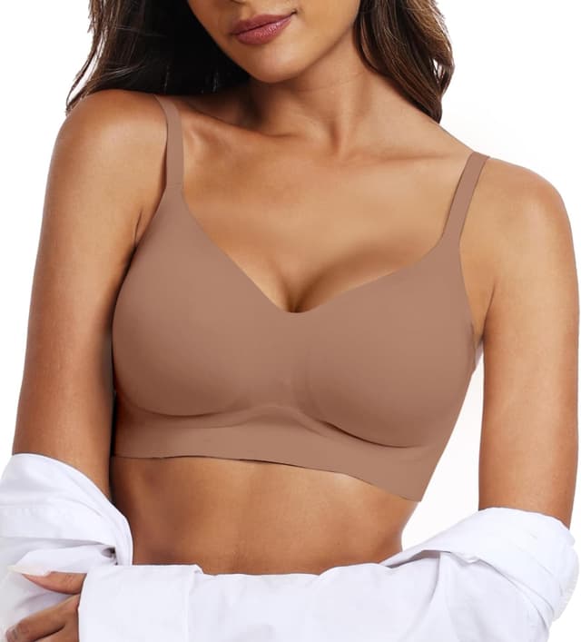Detalle de OEAK Women’s Wireless Jelly Bra (No Underwire) Seamless Push-Up T-Shirt Bra