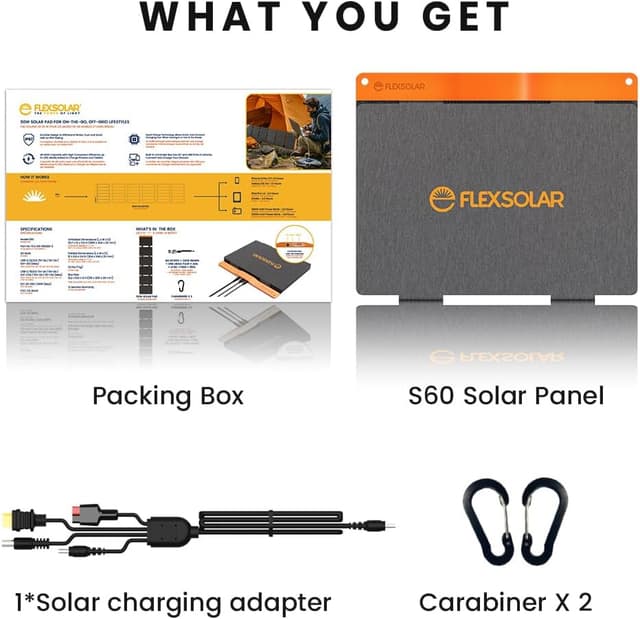 Thumbnail 6 de FlexSolar 60W Portable Solar Panel Charger