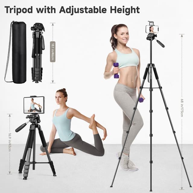 Detalle 2 de JOILCAN Kamera Stativ 173 cm für Smartphones