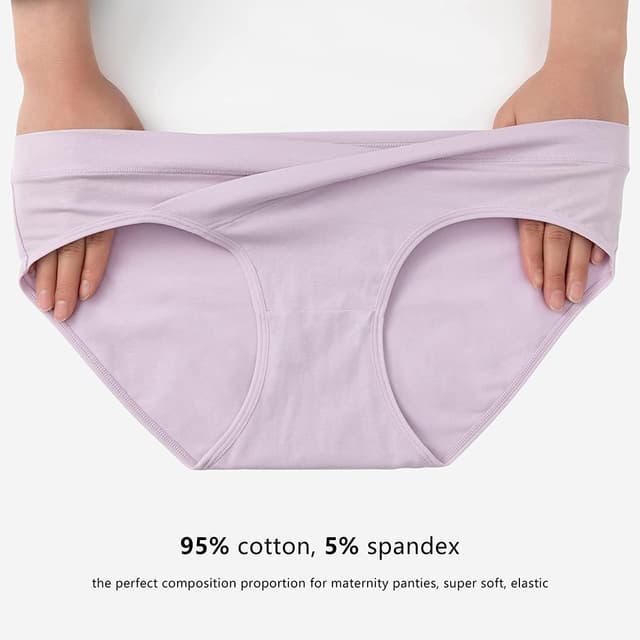Detalle de HBselect 6-pack Women’s Maternity Knickers in cotton with crossover fit