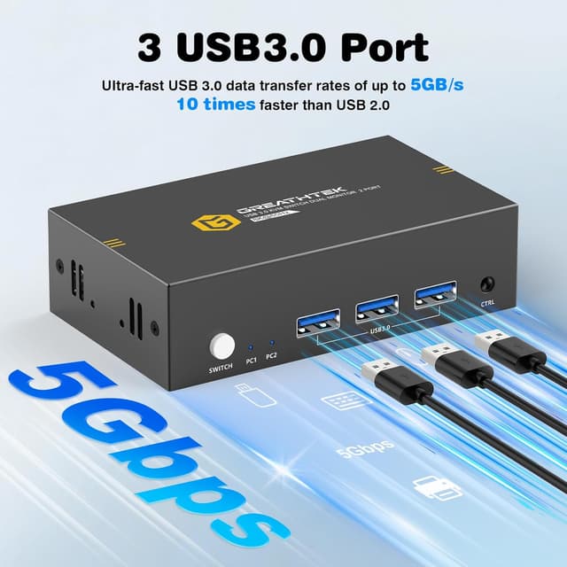 Thumbnail 2 de 8K HDMI KVM Switch Dual Monitor 8K@60Hz