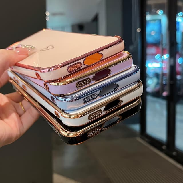 Detalle 2 de ZTOFERA Handyhülle für Samsung Galaxy S23 FE 5G (6,4 Zoll) – Silikon-Bumper mit Herzmuster, lila