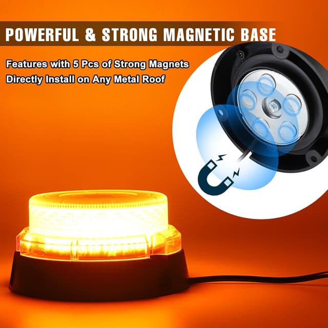 Thumbnail 5 de I LITTON Amber Beacon Strobe Light 48-LED, 16 modes 🚨