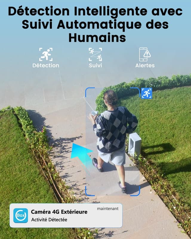 Thumbnail 6 de Bextgoo Caméra de surveillance extérieure 4MP 24/7 sans WiFi (avec carte SIM, IP66) 360°