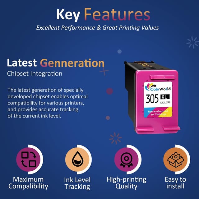 Thumbnail 3 de ColoWorld 305 XL Cartuchos HP 305 color