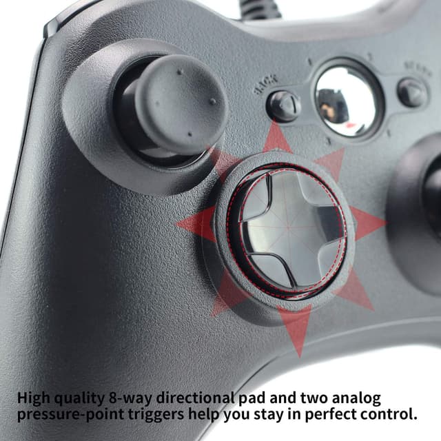Detalle de Dhaose Controller for Xbox 360 USB Wired Controller