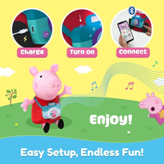 Detalle de PlayShifu Peppa Pig Interactive Plush Toy (Sings, Stories & Rhymes) for Ages 3–6