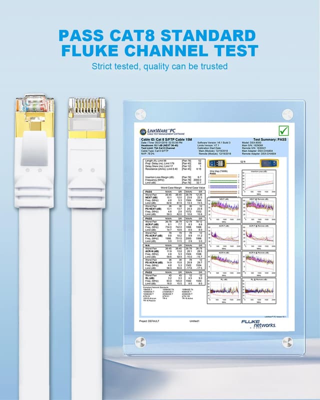 Thumbnail 5 de Yauhody CAT8 Ethernet Cable 3m — flat 40Gbps