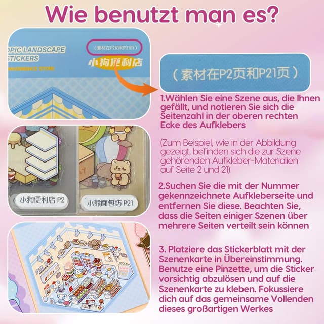 Thumbnail 2 de 20 Stück 3D House Sticker Set 30 Sticker 🎨