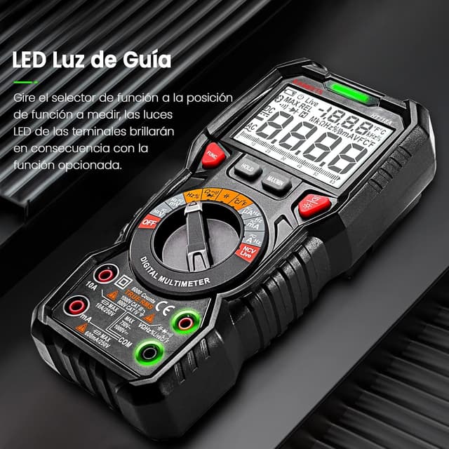 Detalle 2 de KAIWEETS HT118A multímetro TRMS 6000 cuentas