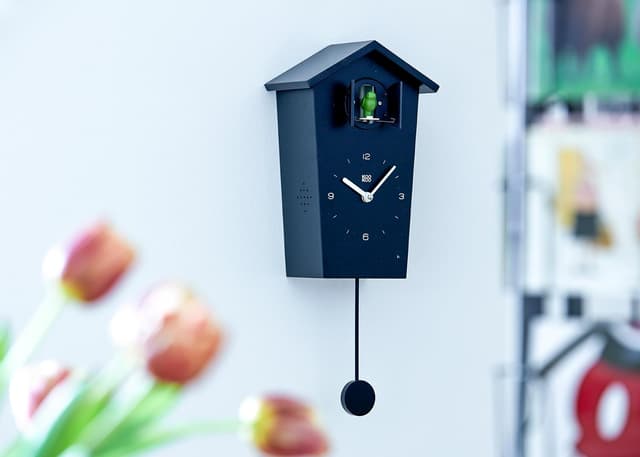 Detalle 2 de KOOKOO Birdhouse Noir, horloge murale coucou