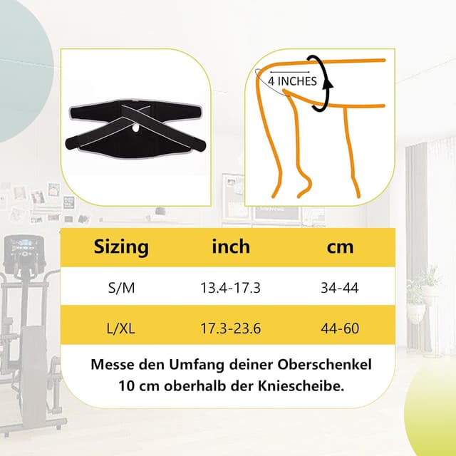 Detalle 1 de BraceUP Kniebandage mit Seitenstabilisatoren und Patella-Gel-Pads (L/XL) – Support bei Knieschmerzen