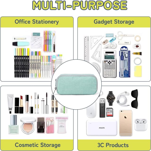 Thumbnail 2 de Della Gao Estuche Grande con 2 Compartimentos para Oficina