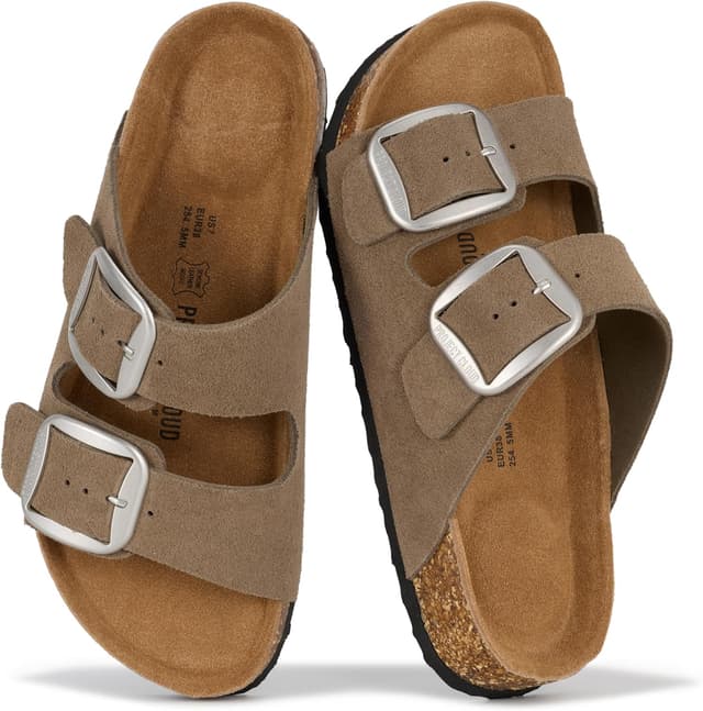 Detalle de Project Cloud leather flat sandals