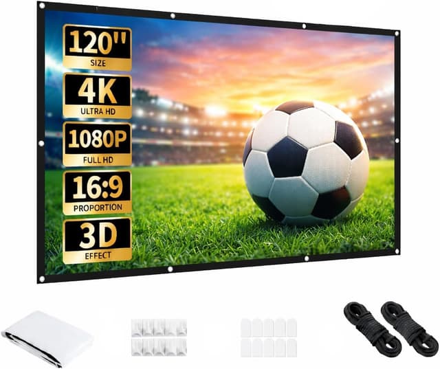 Detalle de AURZEN Leinwand Beamer 120 Zoll 3 m