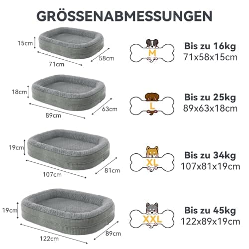 Thumbnail 6 de Pawk Panier chien moyen taille, lit orthopédique 71x58x15 cm