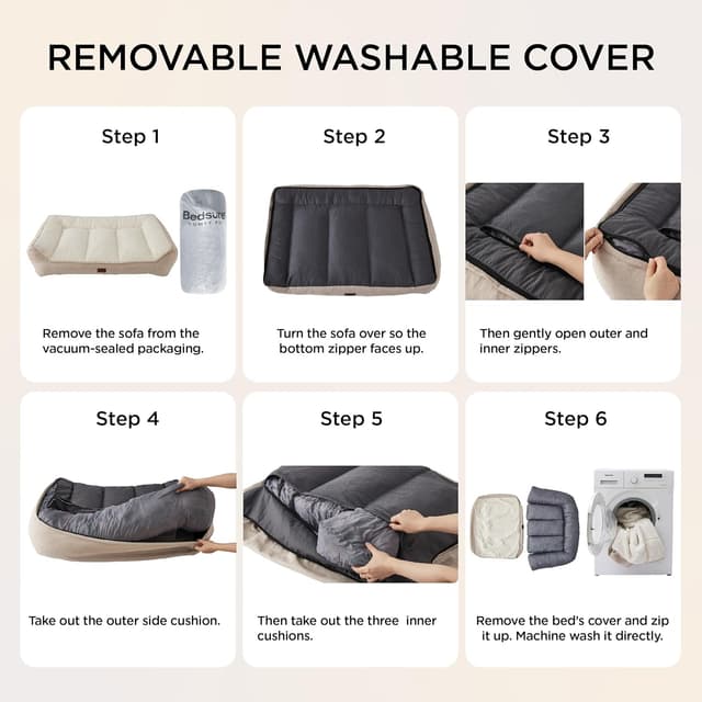 Thumbnail 6 de BEDSURE Hundebett 89x63cm extra dick