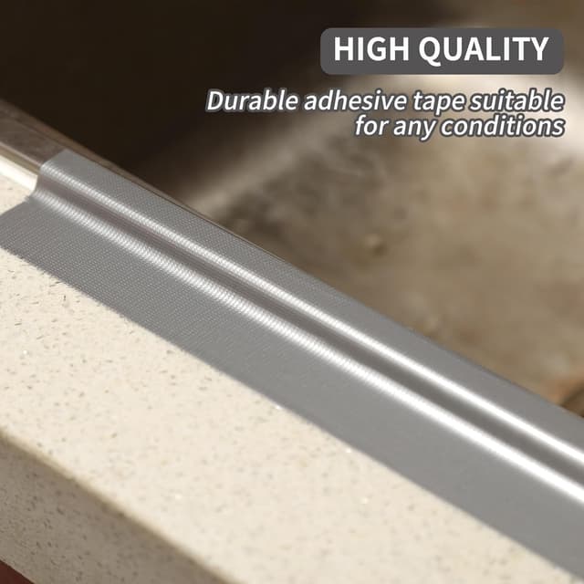 Detalle de Nuangoo ruban adhésif imperméable robuste 2 rouleaux (48 mm x 27 m) en argent