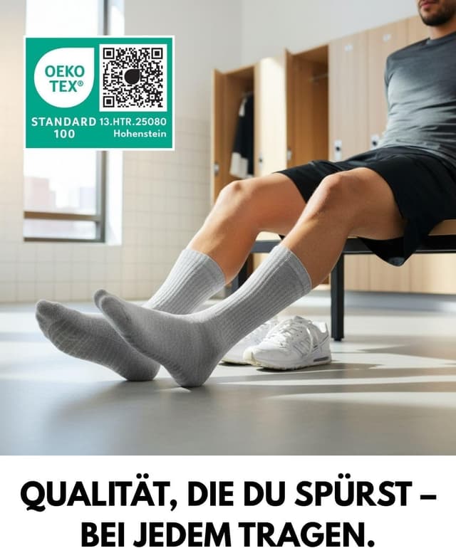 Thumbnail 6 de 10 Paar Sportsocken Tennissocken Baumwolle