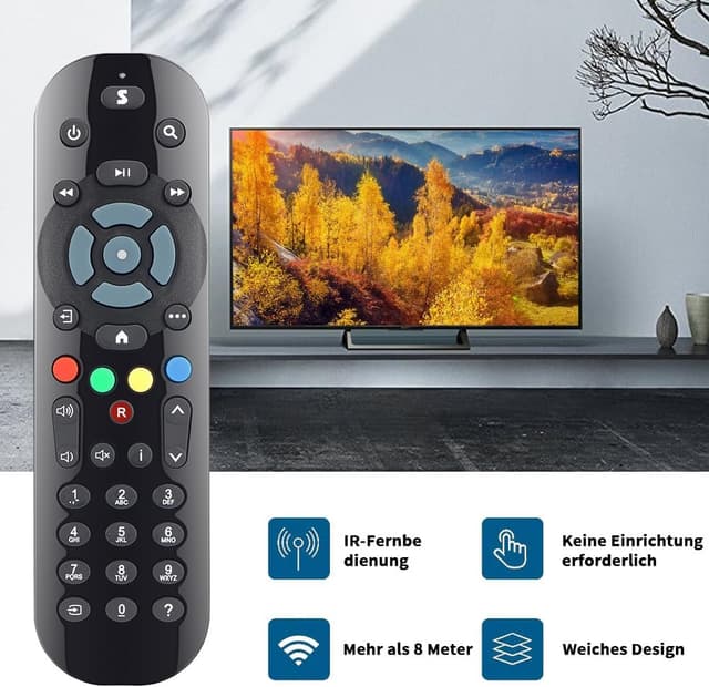 Detalle de Gvirtue (2er Pack) Infrarot-Fernbedienung kompatibel mit Sky Q Box, TV Box, Mini- und Silver Box (ohne Touch, ohne Sprachsteuerung)