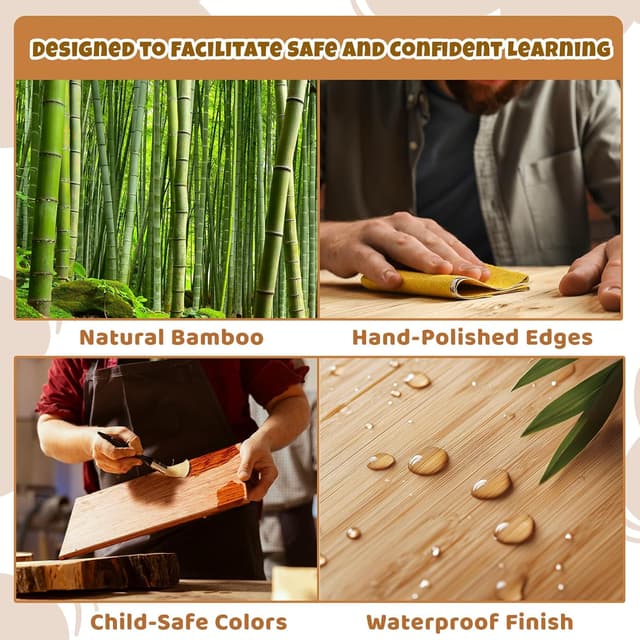 Detalle 1 de COSYLAND bamboo step stool 300 lbs