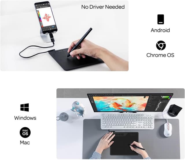 Detalle 2 de GAOMON S620 Grafiktablett 16,5 x 10 cm 🎨