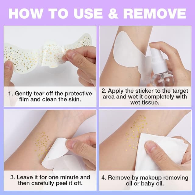 Thumbnail 5 de AOOWU 20PCS Lentiggini Glitter tatuaggi facciali 20 pz