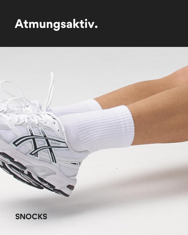 Detalle de Snocks Tennissocken aus Bio-Baumwolle im 2–4er Pack (Herren & Damen), Gr. 35–50