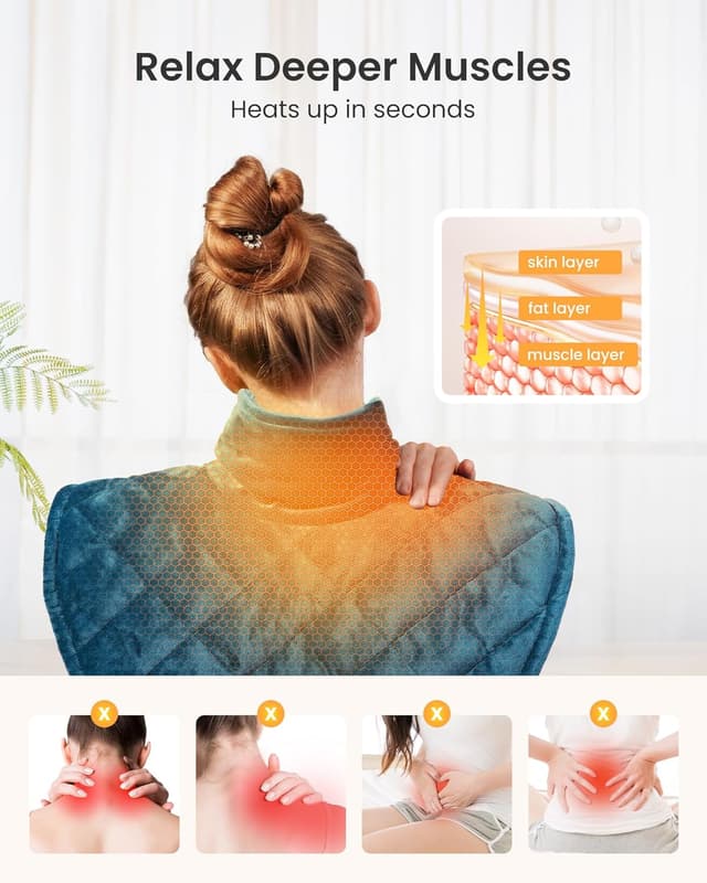 Detalle 1 de 1170G Gewichtetes Heizkissen Nacken Schultern