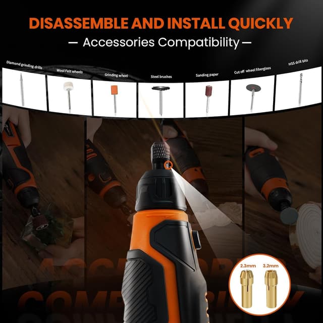 Thumbnail 2 de HARDELL Outil rotatif sans fil 12V 94 accessoires 🛠