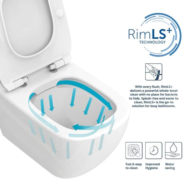 Thumbnail 3 de Ideal Standard i.life B Jarrón Colgante RimLS+ con Fijaciones ⚪