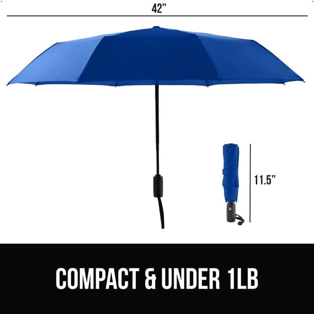 Thumbnail 4 de Gorilla Grip Windproof Compact Umbrella 42in