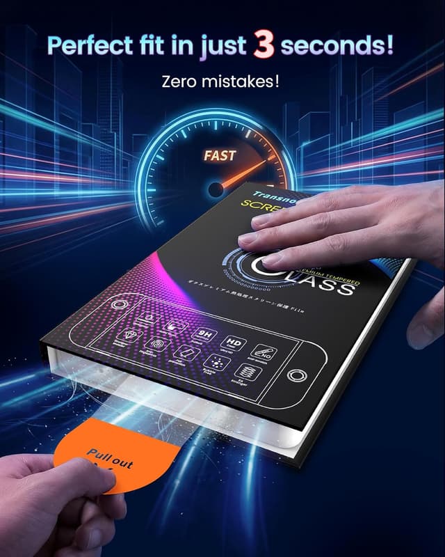 Detalle 2 de TRANSNOVO Switch 2 Screen Protector Glass (Book-Style Frame) – 9H Tempered Glass, Anti-Fingerprint, Ultra HD Clear, 2 Pack