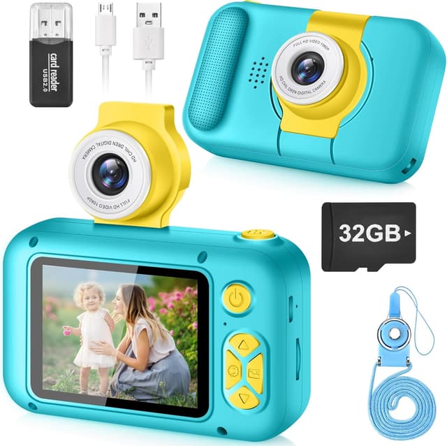 Imagen de ARNSSIEN Kids Camera Toy 32 GB 180° Flip Lens en OfertitasTOP
