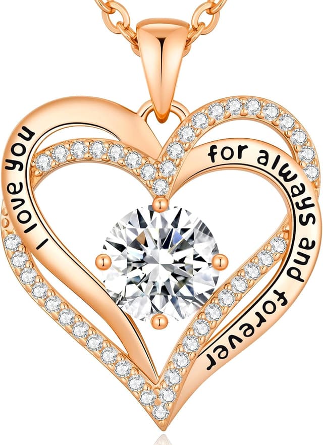 Detalle de CDE Damen Herz Kette 50 cm Anhänger