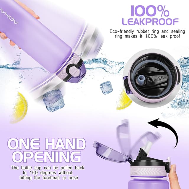 Thumbnail 2 de AOHAN Water Bottle 1L Leak Proof Sports Bottle