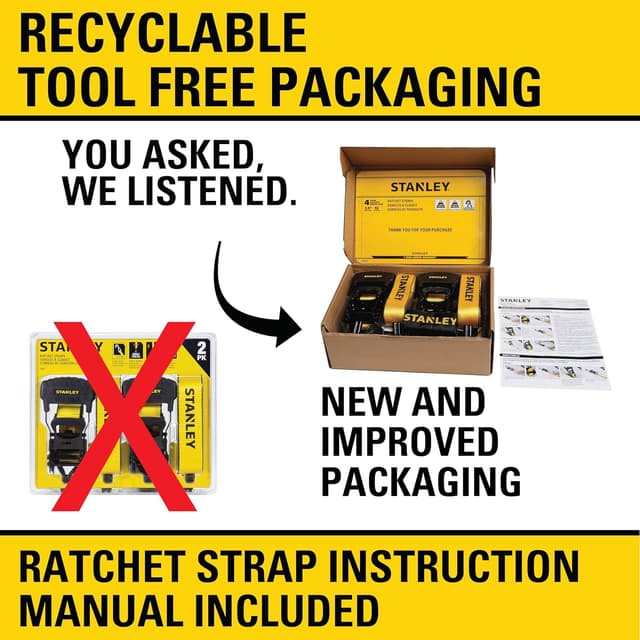 Thumbnail 6 de STANLEY S1007 Ratchet Tie Downs 1.5x16
