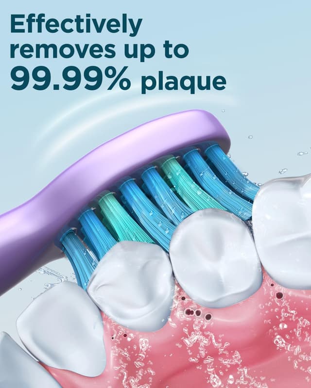 Detalle 2 de Sonic Electric Toothbrush for Adults and Kids – Rechargeable sonic brush with 8 heads, 5 modes and 120-day charge